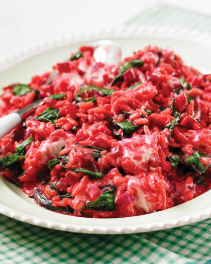 Beet and Beet Greens Risotto from Sunday Suppers