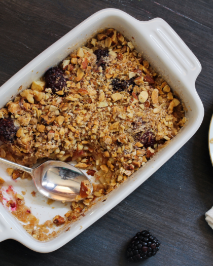 Apple Blackberry Crisp with Oats from Best of Bridge cookbook